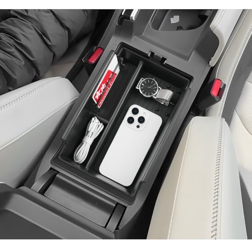 LUWU 2025 A cura ADX Center Console Organizer for 2025 A cura ADX Accessories Armrest Console Storage Box Insert Tray ABS Material Black - color: 2025 ADX Center Console Organizer