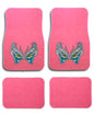 ALLBrand Universal Fit Front/Rear 4-Piece Full Set Crystal Bling Rhinestone Design Studded Carpet Car SUV Truck Pink Floor Mats - 4 KAM-MAT-PINK 0 - color: Carnival Mask-Pink