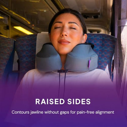 Cabeau Evolution S3 Travel Pillow – Straps to Airplane Seat – Ensures Your Head Won’t Fall Forward – Relax with Plush Memory Foam – Quick-Dry Fabric Keeps You Cool and Dry (Indigo)… - color: Indigo