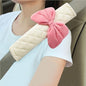 2-Pack Soft Seat Belt Covers Universal Car Shoulder Pad Cushions for Comfortable Driving & Bag Strap Protection Off-White Pink Large Bow - color: Pink Bow