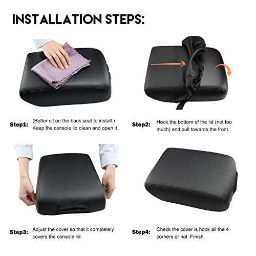 INTGET Car Center Console Armrest Cover for Kia Optima Accessories 2016 2017 2018 2019 2020 Leather Middle Console Arm Rest Box Lid Seat Cover Protector Cushion Saver (Carbon Fiber Texture) - color: Carbon Fiber Texture