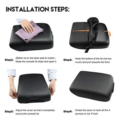 INTGET Car Center Console Armrest Cover for Kia Optima Accessories 2016 2017 2018 2019 2020 Leather Middle Console Arm Rest Box Lid Seat Cover Protector Cushion Saver (Carbon Fiber Texture) - color: Carbon Fiber Texture