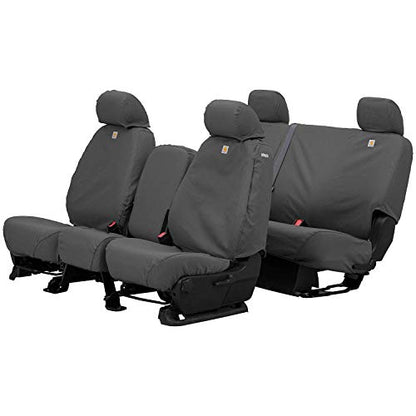 Covercraft Carhartt SeatSaver Custom Seat Covers | Fits 2015-2022 Chevrolet Colorado, 2015-2022 GMC Canyon | 1st Row Bucket Seats, Duck Weave Gravel - color: Duck Weave Gravel