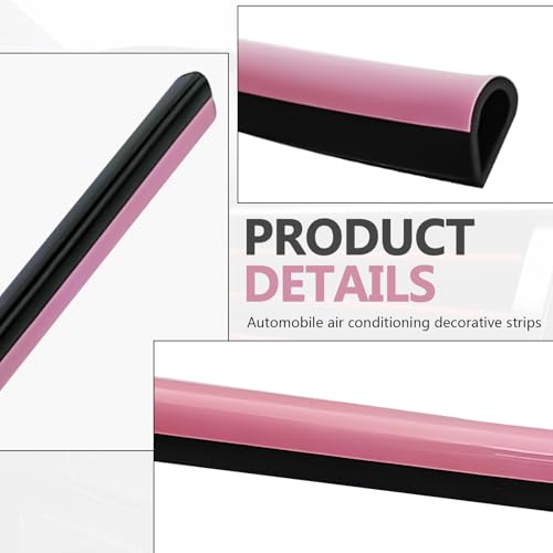 Automotive 20PCS Universal Car Air Conditioner Vent Trim Decoration Strip Bendable Vent Outlet Trim for Most Cars SUVs and Trucks with Straight Grilles,Pink - color: Pink