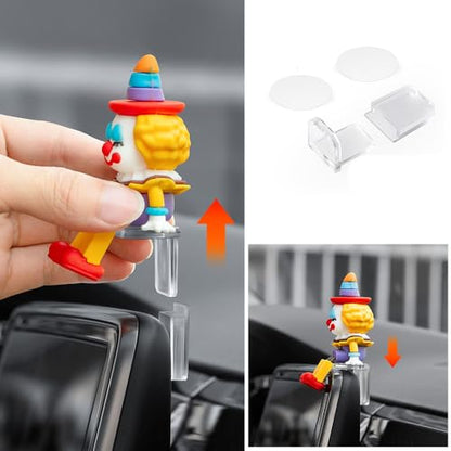 2pcs Circus Clown Cute Car Dashboard Decorations Auto Vent Decoration Accessories,Automotive Interior Decoration Gifts for Men/Women