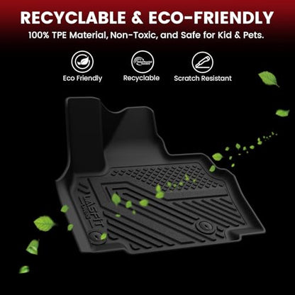 LASFIT Floor Mats & Cargo Mats for KIA EV9 2026 2025 2024 (Only Fit for 7-Seats), All Weather TPE Custom Fit Kia EV9 2024-2026 Full Set Car Accessories Floor Liners - size: 3)For Kia EV9 | 2024-2026 | 7 Seats