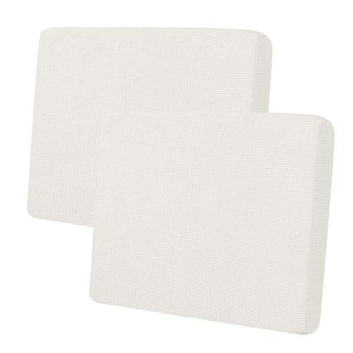 Easy-Going Stretch Individual Couch Cushion Cover Sofa Seat Furniture Protector Sofa slipcover Soft Flexibility with Elastic Bottom(2 Piece Cushion Sofa, Cream) - color: Cream, size: 2 Cushion Sofa