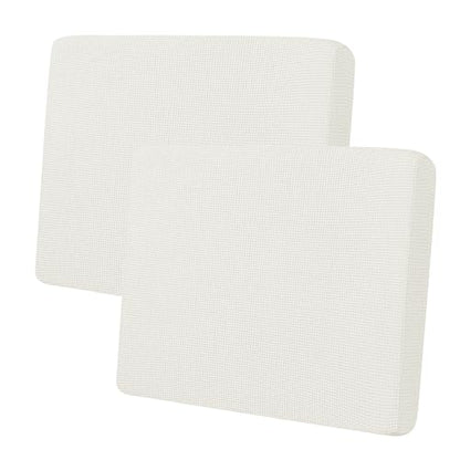 Easy-Going Stretch Individual Couch Cushion Cover Sofa Seat Furniture Protector Sofa slipcover Soft Flexibility with Elastic Bottom(2 Piece Cushion Sofa, Cream) - color: Cream, size: 2 Cushion Sofa