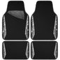 CAR PASS Bling Diamond Car Floor Mat Shining Rhinestones Carpet, Sparkly Glitter Crystal Anti-Slip PVC Heel Pad Automotive Universal Fit for SUV Sedan Car Van, 4pcs for Girl Cute Women, Black Silver - color: Silver Diamond