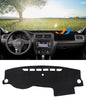 BIBLOZ Dash Cover for Volkswagen Jetta 2011-2018 Accessories Black Flannel Dashboard Cover Mat Car Dashboard UV Sun - size: 2011-2018 Jetta