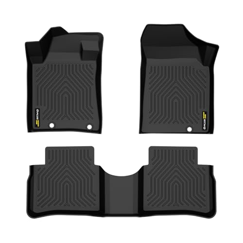 TPE Floor Mats Fit Nissan Altima 2014-2015 / Maxima 2016-2020 1st & 2nd Row Truck Accessories Cargo Liners All Weather Protection 3PCS Black Alfombras para Carro - size: Fit Altima 2014-2015 | Black 3PCS