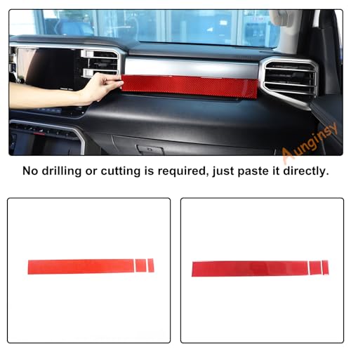 Car Center Control Panel Dashboard Strips Trim Sticker Compatible with Toyota Tundra/Sequoia 2022-2024 Pickup Truck Center Console Molding Panel Cover Dashboard Strip Interior Decoration Accessories - size: Center Control Panel Dashboard Strips Trim