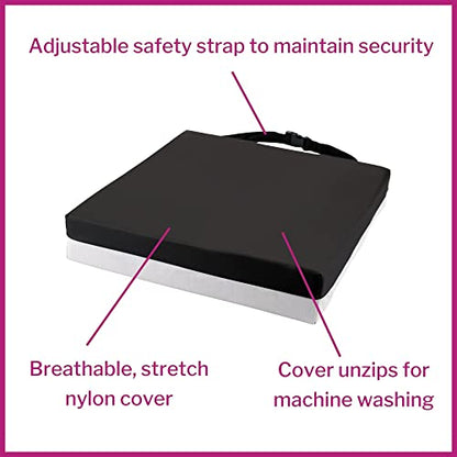 McKesson Seat Cushion for Wheelchairs and Office Chair, Foam/Gel, 16 in x 16 in x 3 in, 4 Count - size: 16x16x3 Inch (Pack of 4)