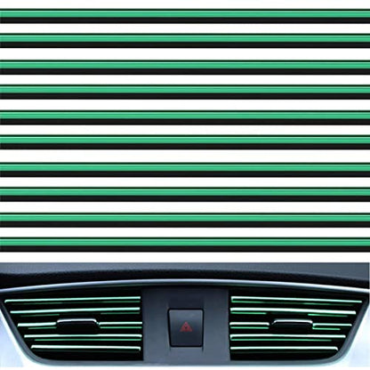 gradegift Car Vent Decoration Strip, 10 Pieces Car Air Conditioner Vent Outlet Trim Strips Car Decorative Filler Insert Strips Car Interior Moulding Trim Strip Line (green)
