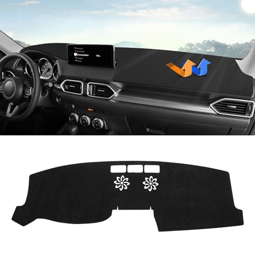 Cartist Dashboard Cover Mat for 2017-2022 2023 2024 2025 Mazda CX-5 CX5 Accessories Dash Cover Suede Dash Mat Sunshade Glare UV Rays Protector (Without Hud) - size: dash mat for Mazda CX-5 2017-2025