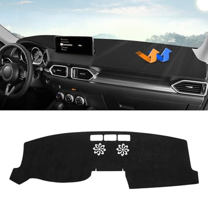 Cartist Dashboard Cover Mat for 2017-2022 2023 2024 2025 Mazda CX-5 CX5 Accessories Dash Cover Suede Dash Mat Sunshade Glare UV Rays Protector (Without Hud) - size: dash mat for Mazda CX-5 2017-2025