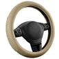 PIC AUTO Steering Wheel Cover, Glitter Gel Particles & Beige Luxury Leather Car Steering Cover, Universal Fit 14.5"-15.5" Anti-Slip Car Wheels Cover for Girls & Women - color: Beige