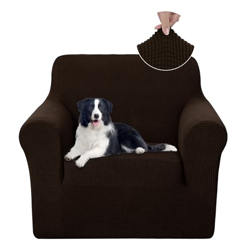 U-NICE HOME Recliner Chair Covers Stretch Couch Cover Sofa Cover Sofa Slipcover Furniture Protector for Chair Cover Pet Friendly(Armchair, Chocolate) - color: Chocolate, size: Armchair