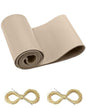 BELINOUS Leather Steering Wheel Cover Lace Up, Stitch on Steering Wheel Wrap, Universal Fit 13-20 Inch Car Truck Pickup Boat, A Whole Piece of Cowhide, DIY w/Needle Thread (Size L0, Light Beige) - color: Light Beige, size: L0