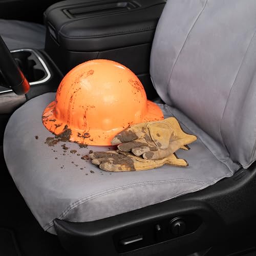Covercraft Polycotton Custom Seat Covers | Fits 2024 Toyota Corolla Cross (Excludes Hybrid) | 1st Row Bucket Seats, Grey