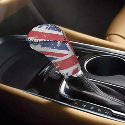 Horeset Union Jack Car Handbrake Cover Soft Gear Shift Knob Cover Set for Women Breathable Car Grab Handle Cover Universal Fits Most SUV/Sedan/Truck/Van - color: Union Jack
