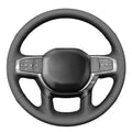 MEWANT Black Smooth and Embossed Artificial Leather Steering Wheel Cover for Dodge Ram 1500 Laramie Big Horn 2019-2021 - color: Black Smooth&Embossed Artificial Leather