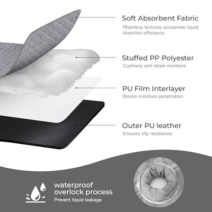2 Pack Waterproof Piddle Pads Carseat Potty Training Car Seat Protector Waterproof Car Seat Liner Cover to Prevent Pee - color: Grey-2 Packs