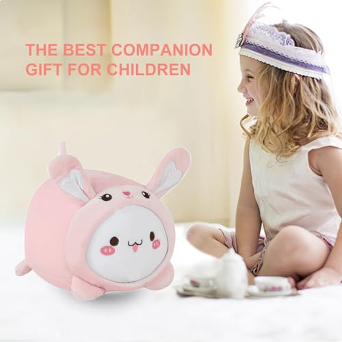 Kids Travel Pillow - 2-in-1 Deformable Kids Neck Pillow for Traveling, Soft U-Shaped Pillow with Adorable Animal Design, Comfy Sleep and Play, Ideal for Airplanes and Traveling (QQ Pink Rabbit) - size: QQ Pink Rabbit
