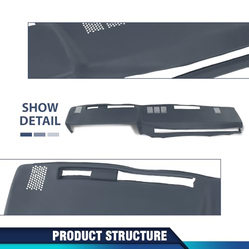 PIT66 TPE Dash Cover Dashboard Panel Fit GMC Chevy Full Size Pickup 1981-1987, Fit GMC Chevy SUV 1981 1982 1983 1984 1985 1986 1987 1988 1989 1990 1991 Dark Blue - size: 1981-1991 GMC Chevy SUV(Dark Blue)