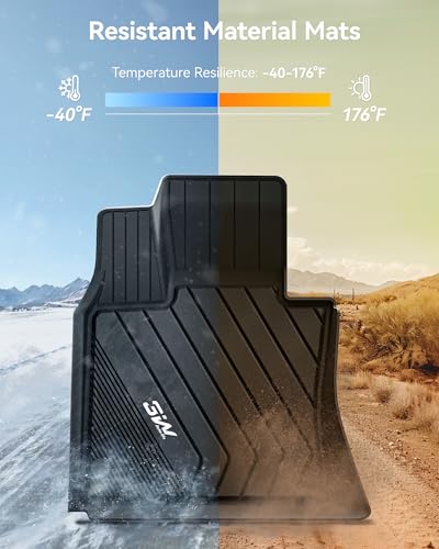 3W Floor Mats Custom Fit for BMW X5 (F15) 2014-2018 / BMW X6 (F16) 2015-2019, All Weather TPE Floor Liner 1st & 2nd Row Accessories Car Mats - style: 3) X5 2014-2018 | X6 2015-2019 | Floor Mats