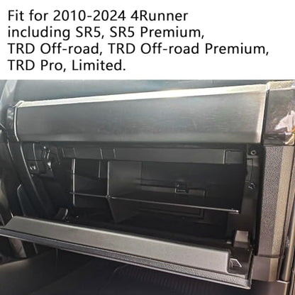 Glove Box Dividers Organizer Compatible with Toyota 4Runner Accessories 2010-2023 2024/ Lexus GX 460 (2010-2023) Insert Box ABS Secondary Storage