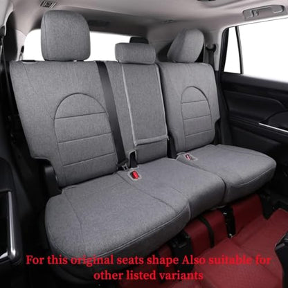 Custom Pilot Seat Covers for Honda Pilot EX-L, 2016 2017 2018 2019 2020 2021 2022-Second Row 40/60 Split (8-Seats),Polyester(Gray,Full Set) - color: Polyester(Gray), size: 2016-2022 EX-L-2nd Row 40/60 Split