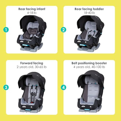 Baby Trend Cover Me™ 4-in-1 Convertible Car Seat - color: Dark Moon