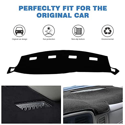 Dashboard Cover Compatible with 2002-2005 Ram 1500 2003-2005 Ram 2500 3500 Black Dash Cover Mat - size: 2002-2005 Dodge Ram