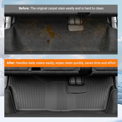 powoq Floor Mats Compatible with 2016-2022 Honda Pilot Cargo Mat Cargo Liner Trunk Mat TPE Replacement for 2016-2022 Honda Pilot Accessories (8 Seats Trunk Mat with Backrest Mats+Floor Mats) - size: Compatible with Honda Pilot | 2016-2022