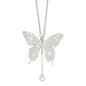 Rhinestones Butterfly Diamond Car Accessories - Crystal Rear View Mirror Charms for Women, Valentine's Day Gifts - Silver
