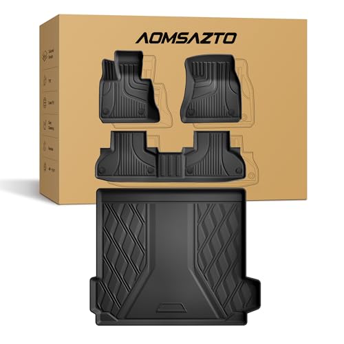 2014-2017 2018 X5 Floor Mats: AOMSAZTO All Weather Floor Mats & Cargo Liner Compatible with BMW X5 (F15) 2014-2018 | All Season Guard X5 Accessories Anti-Slip Floor Mats Cargo Liner Trunk Set - color: X5 2014-2018, size: Floor Mats & Cargo Liner