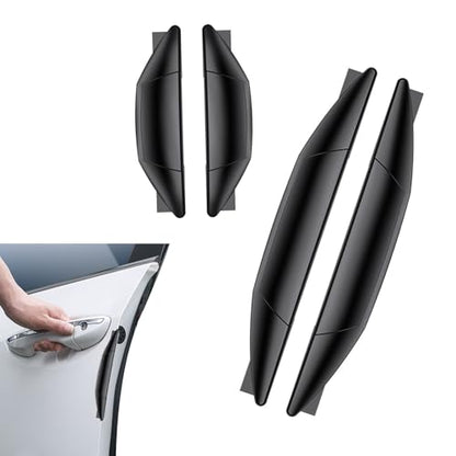 4 PCS Car Door Edge Guards, Anti-Collision Car Door Protector Strip, Self-Adhesive Cars Side Edge Bumper Guard, Universal Door Guards for Cars, Suvs, Trucks (Black)