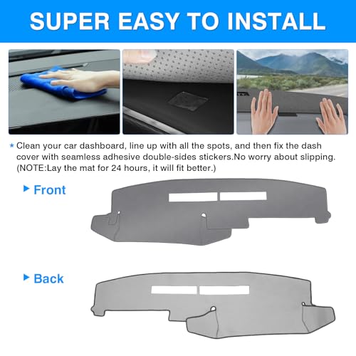 Autorder Gray Dashboard Cover Mat for 1988-1994 Chevy Chevrolet Silverado/GMC Sierra C/K 1500 2500 3500 Pickup Truck/1992-1994 GMC Yukon/Chevy Blazer Suburban Accessories Dash Cover Polyester Dash Mat - size: Gray 1988-1994 Silverado