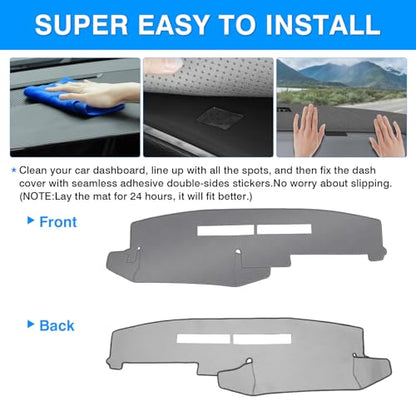 Autorder Gray Dashboard Cover Mat for 1988-1994 Chevy Chevrolet Silverado/GMC Sierra C/K 1500 2500 3500 Pickup Truck/1992-1994 GMC Yukon/Chevy Blazer Suburban Accessories Dash Cover Polyester Dash Mat - size: Gray 1988-1994 Silverado