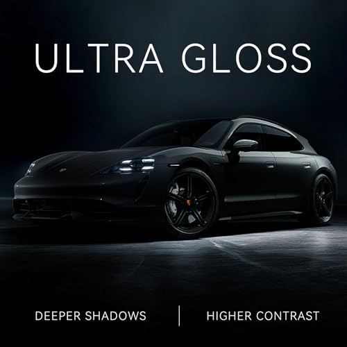 Black Vinyl Car Wrap Gloss Black Vinyl wrap Ultra Gloss Stickers Car wrap Tape DIY Roll (1FT*5FT) - size: 1FT*5FT