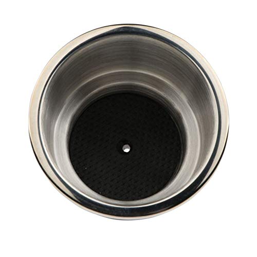 4Pcs Stainless Steel Cup Drink Holder Insert with Drain for Marine Boat, RV, Camper