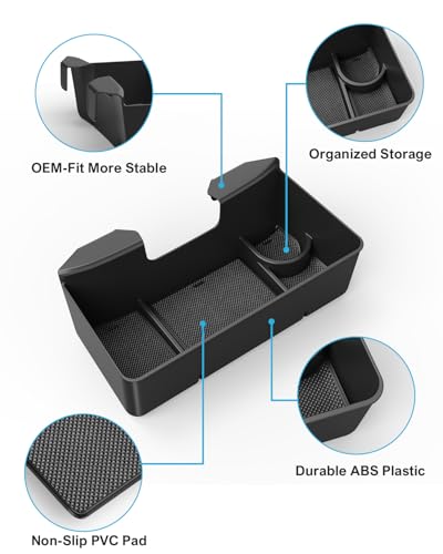 Center Console Hanging Organizer Box with Compartments Compatible with 2019-2026 Chevy Silverado/GMC Sierra 1500, 2020-2026 Silverado/Sierra 2500HD 3500HD Accessories (Split-Bench Folding Seat Only)