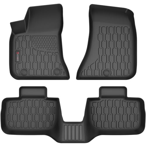 Floor Mats Compatible with 2011-2023 Dodge Charger RWD & Chrysler 300 Rear-Wheel Drive ONLY, All Weather TPE Floor Liners, Custom Fit Car mats, 1st & 2nd Row, Black