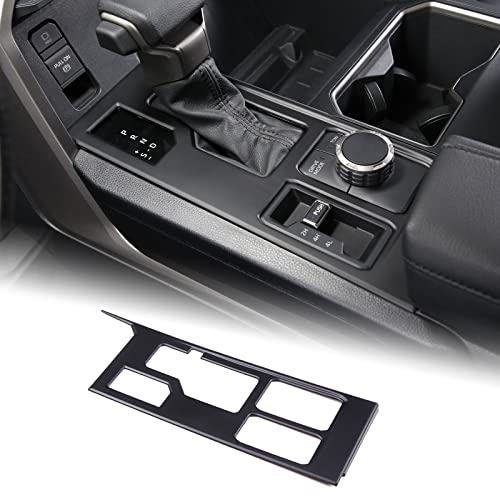 Aunginsy Central Control Gear Shift Panel Trim Cover Compatible with Toyota Tundra/Sequoia 2022-2026, Car Gear Shifter Console Anti-Scratch Panel Frame Decorative Sticker Protection ABS Accessories - color: Matte Black, size: With 4WD