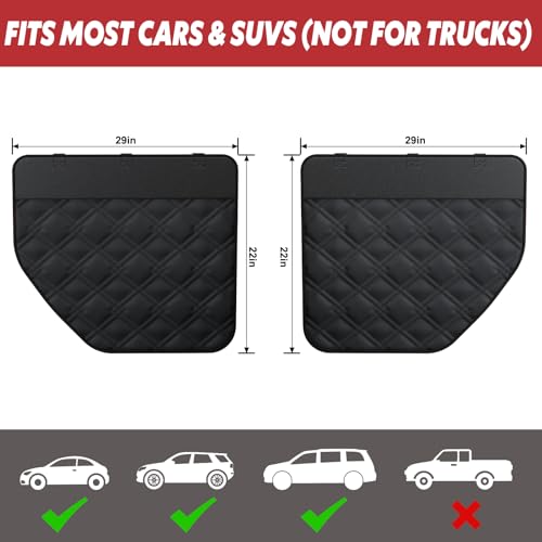 Surfcabin Dog Car Door Protector – 20% Larger Design for Sedans, Family Cars and Small SUVS, 2 Packs Thickened Waterproof Door Panel Covers, Protects Doors from Dog Scratching - size: Standard [Fit for Sedan/Family Car/Small SUV]