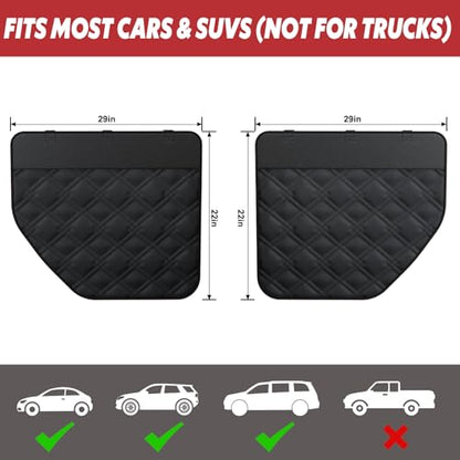 Surfcabin Dog Car Door Protector – 20% Larger Design for Sedans, Family Cars and Small SUVS, 2 Packs Thickened Waterproof Door Panel Covers, Protects Doors from Dog Scratching - size: Standard [Fit for Sedan/Family Car/Small SUV]