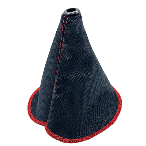 Universal Car Shifter Lever Knob Boot Dust Cover JDM Style Canvas Hyper Fabric Racing Manual Shift Knob Collars - color: Black