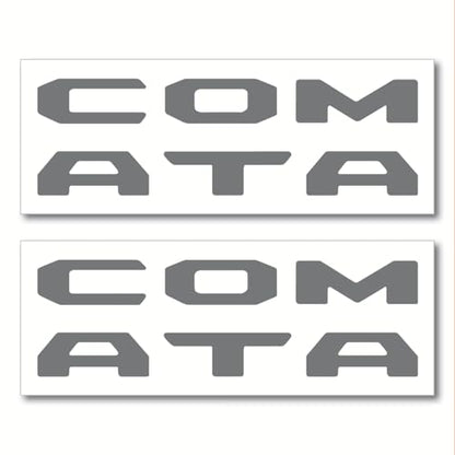 Prime Series UV Weatherproof Vinyl Decals: Pair of Left and Right Front Door Sill Protector Letter Inserts fits Tacoma 2016-2023 (Gloss Dark Gray) - color: Gloss Dark Gray