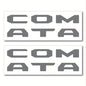 Prime Series UV Weatherproof Vinyl Decals: Pair of Left and Right Front Door Sill Protector Letter Inserts fits Tacoma 2016-2023 (Gloss Dark Gray) - color: Gloss Dark Gray